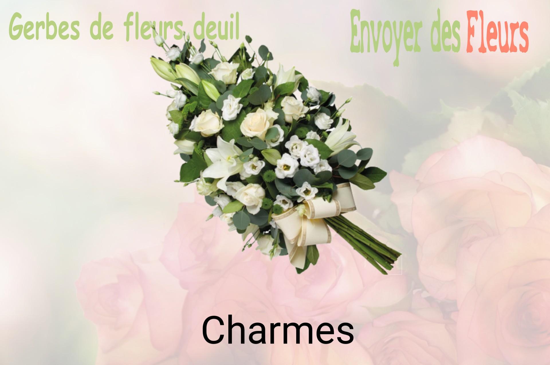 Gerbe de fleurs de deuil livrée à Charmes